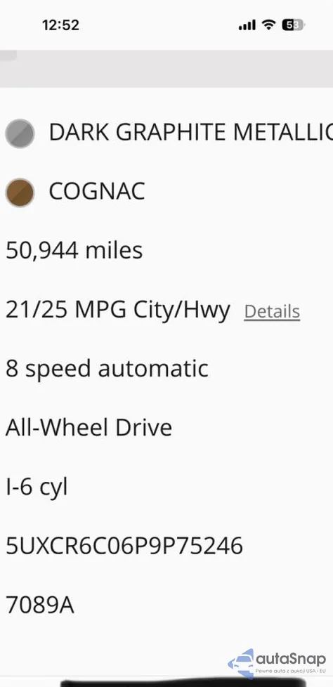 2023 BMW X5 xDrive40I from USA, damaged, VIN 5UXCR6C06P9P75XXX